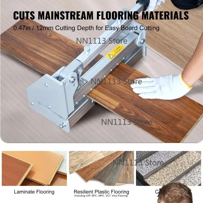 13 Inch Floor Cutter Vinyl Plank Laminate Engineered Hardwood Siding Cutter 0.47in Cutting Depth Effortless Easy Cutting Tool