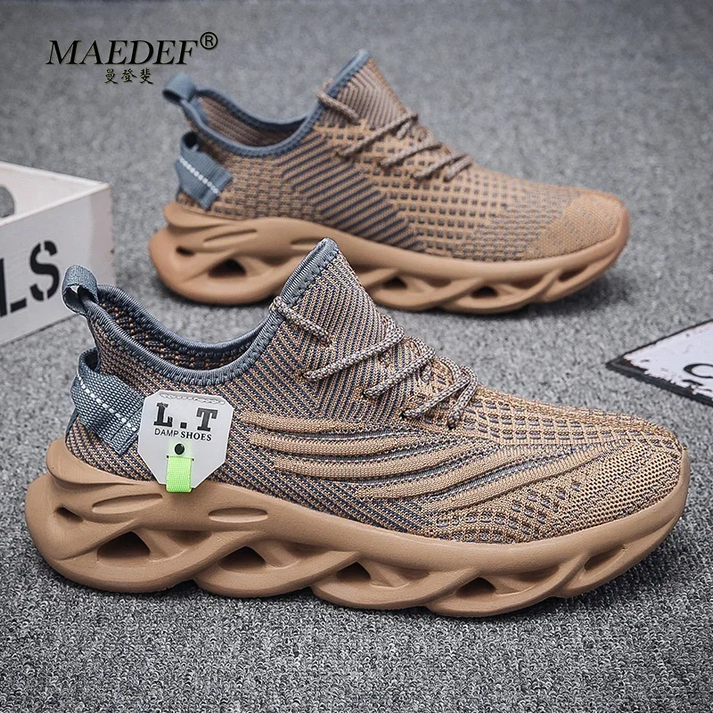 MAEDEF Women Sneakers Breathable Mens Sports Running Black Jogging Shoes Women's Casual Shock-absorption SneakersTenis Masculino