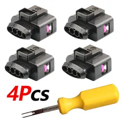 4pcs 4B0973724 Car Ignition Coil Plug Connector Repair Kits Auto Harness Plug Wiring Terminal Removal Tool Set For Audi VW