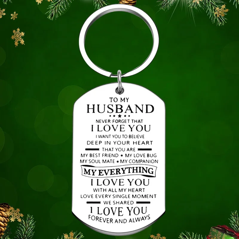 Husband Gift Keychain Pendant Couple Lover Gift Key Chains Wedding Day Gifts