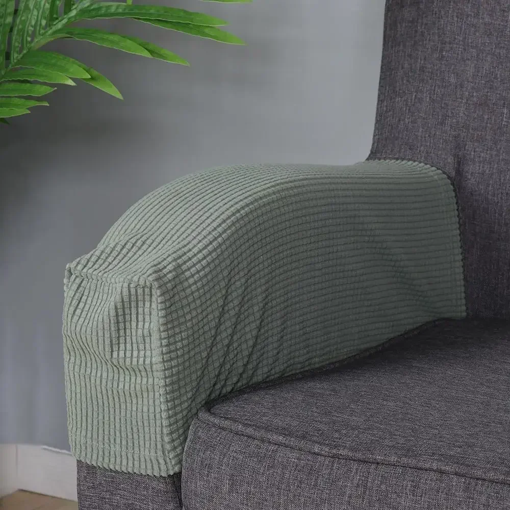 2PCS/set Stretch Armrest Covers Chair Sofa Removable Arm Protectors Covers Armchair Covers Solid Color Couch Cover