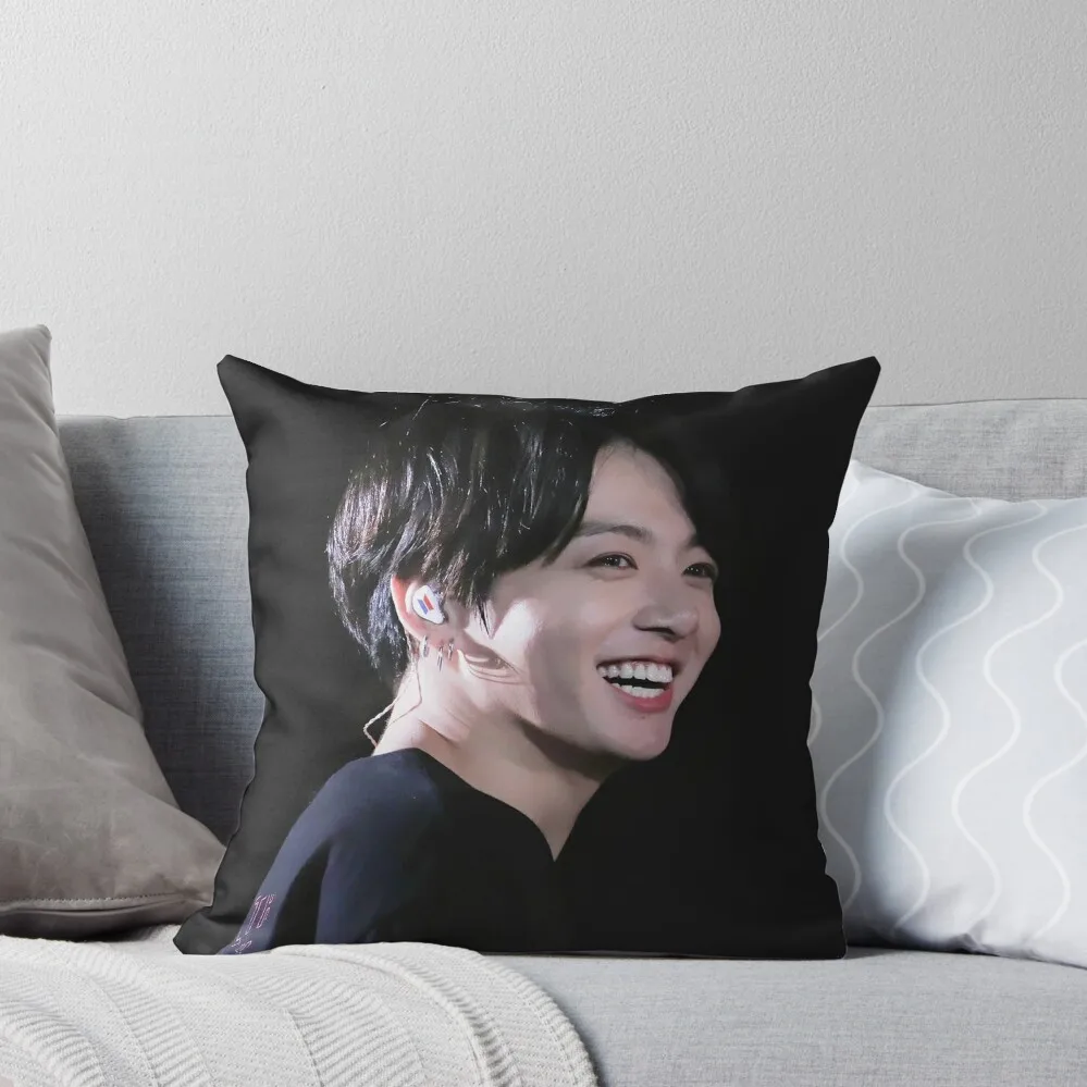 Jungkook on stage Throw Pillow home decor items anime girl Decorative Cushion pillow