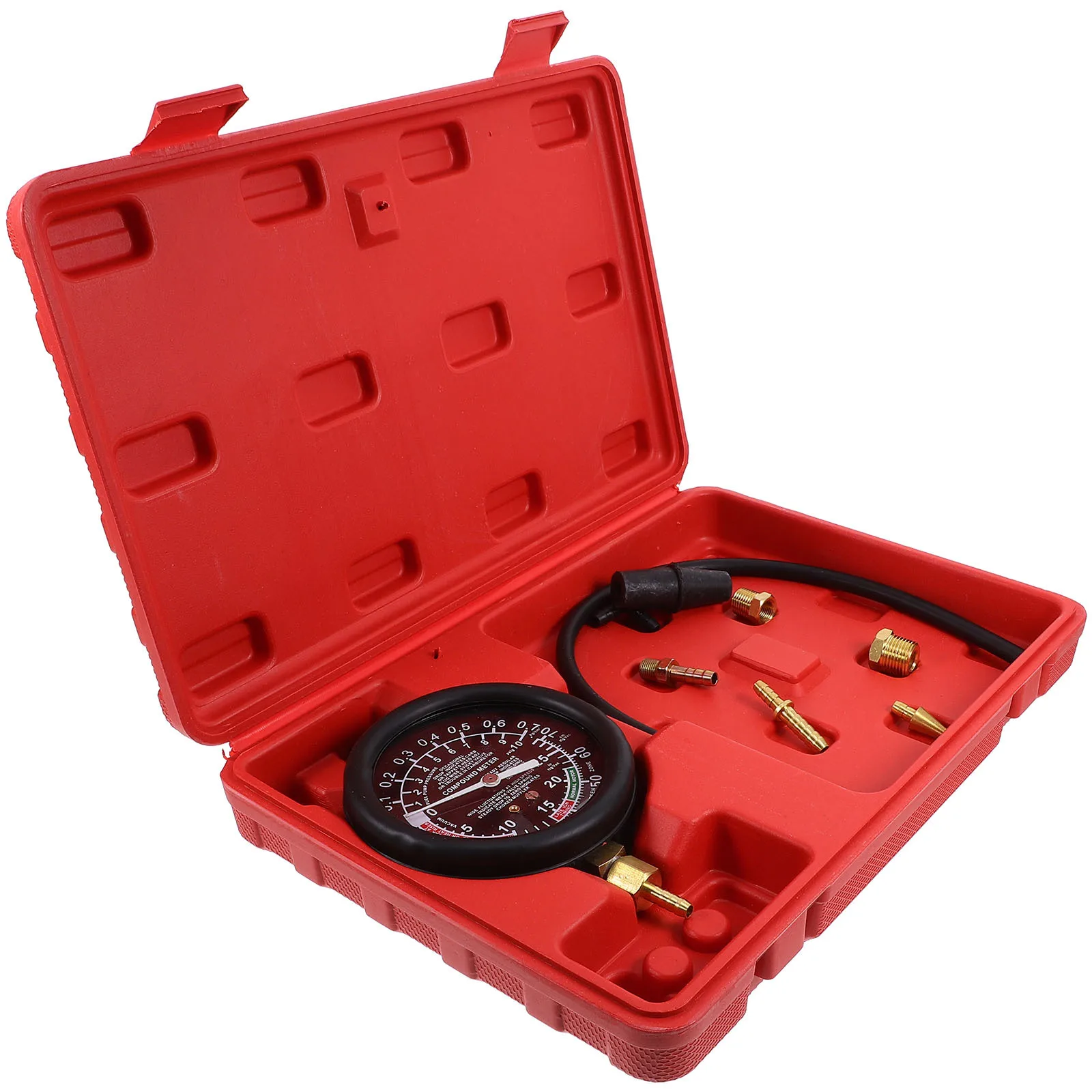 Medidor de vácuo automotivo portátil durável medidor de pressão de vácuo para reparo de carro e testes de pressão de combustível