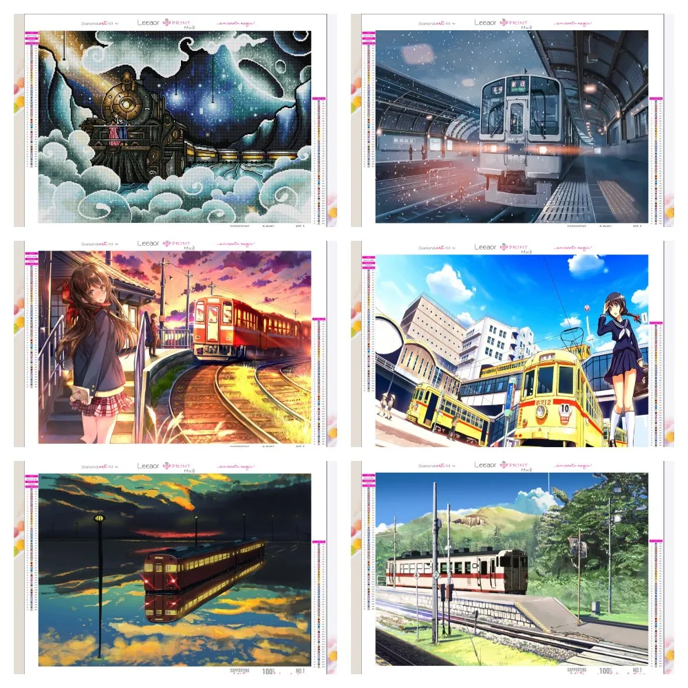 5D DIY Diamond Painting New Collection 2023 Animated Polar Express Night Fantasy Train Mosaic Cross Stitch Kits Home Decor Gift