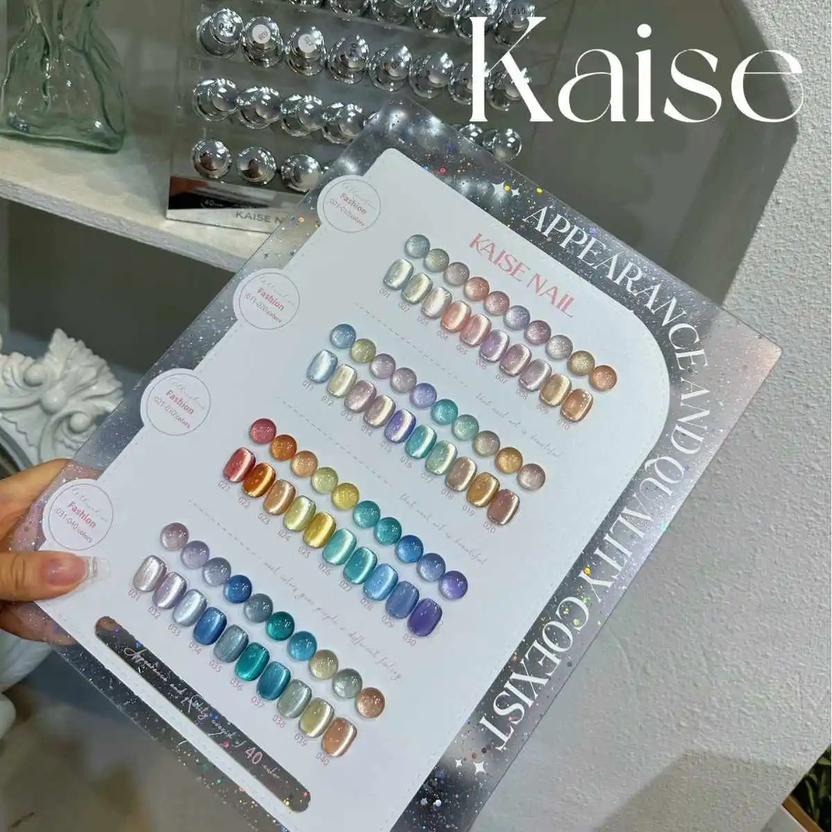 

KAISE Многоцветный 40 цветов Moonlight Cat Eye Набор гелей для ногтей 2025 Новая горячая распродажа Нетоксичный УФ-гель для дизайна ногтей Маникюрный салон оптом