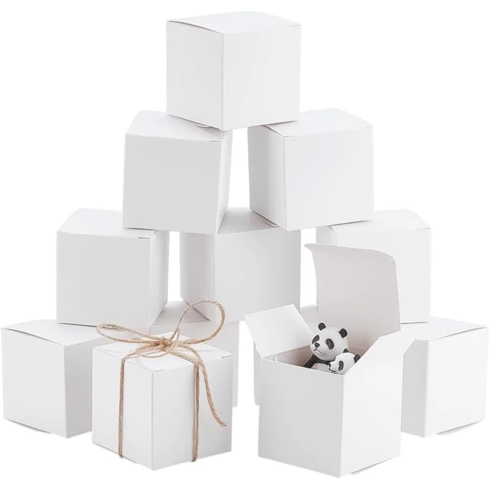 

30 шт., белая подарочная коробка, маленькие бумажные коробки, мини-коробка, картонная коробка с крышкой, коробка для угощений, крафт-коробки, подарочная упаковка, коробки