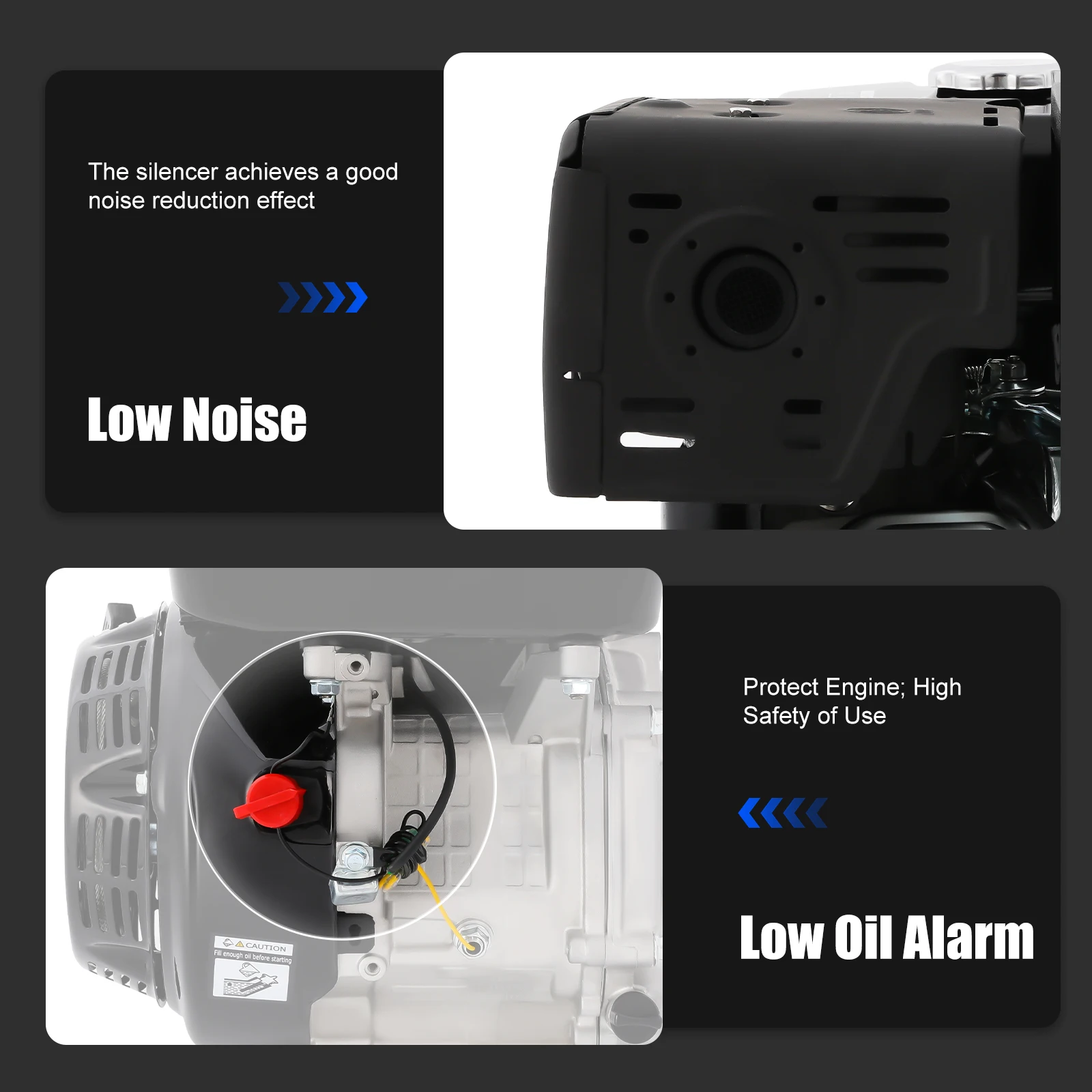 15HP 4-Stroke Gasline Powered Engine 420cc OHV Engine 8800W Air Cooling Multi-Use Engine Motor w/h Single Cylinder For Energy