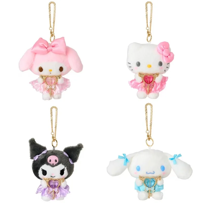 Oktober Japan Sanrio Liefde Hart Sleutelhanger Kitty Melody Kuromi Cinnamoroll Hanger Opknoping Ornamenten Anime Collectie Knuffels