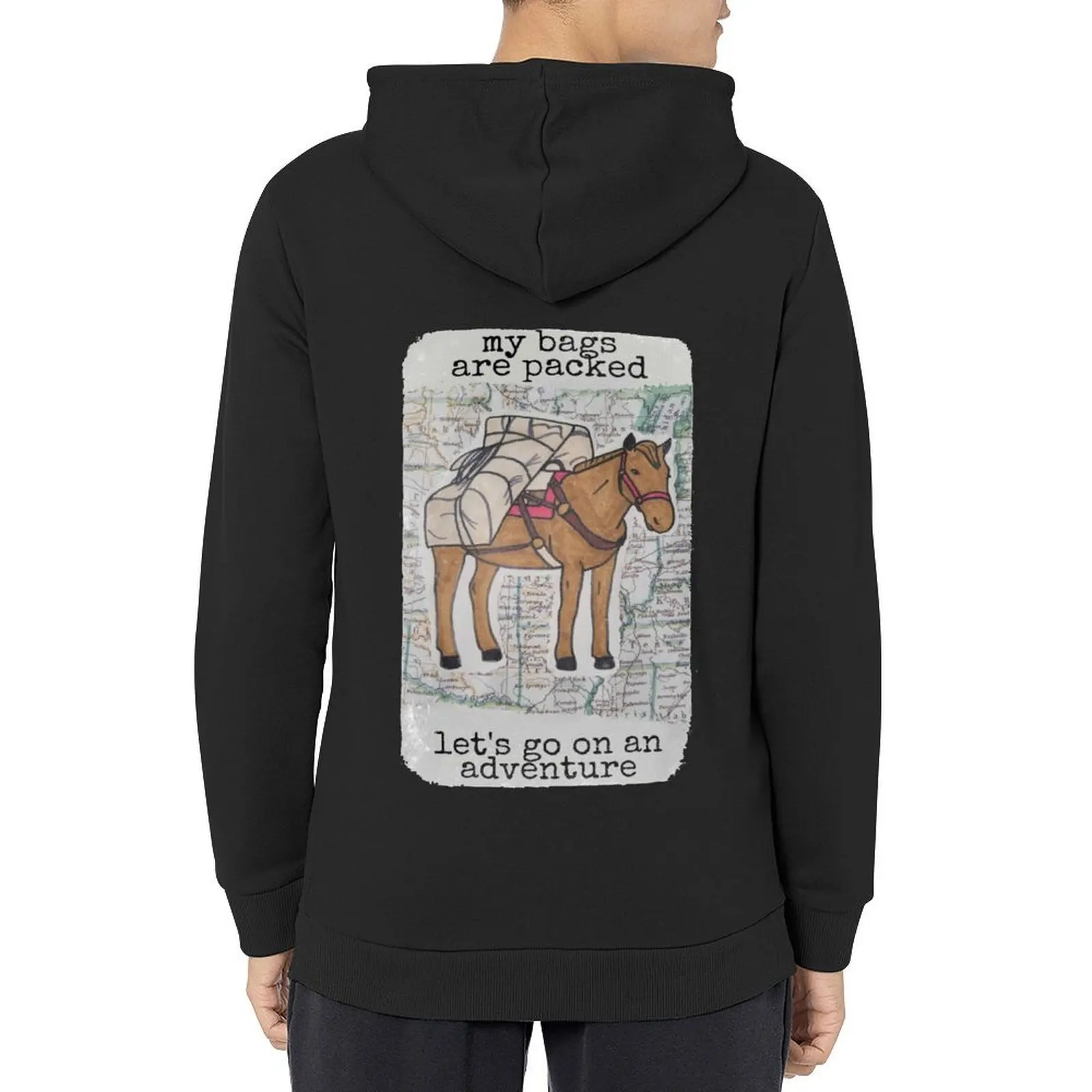 

pack horse adventure Hoodie men's sweat-shirt men clothing autumn clothes hooded shirt new in hoodies & sweat-shirt