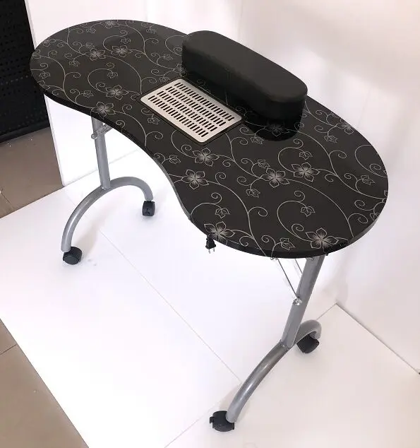 Modern Metal Multifunction Foldable Manicure/Nail Table Dust Collector Removable Design Wheels Eco-Friendly Manicure Nail Bar