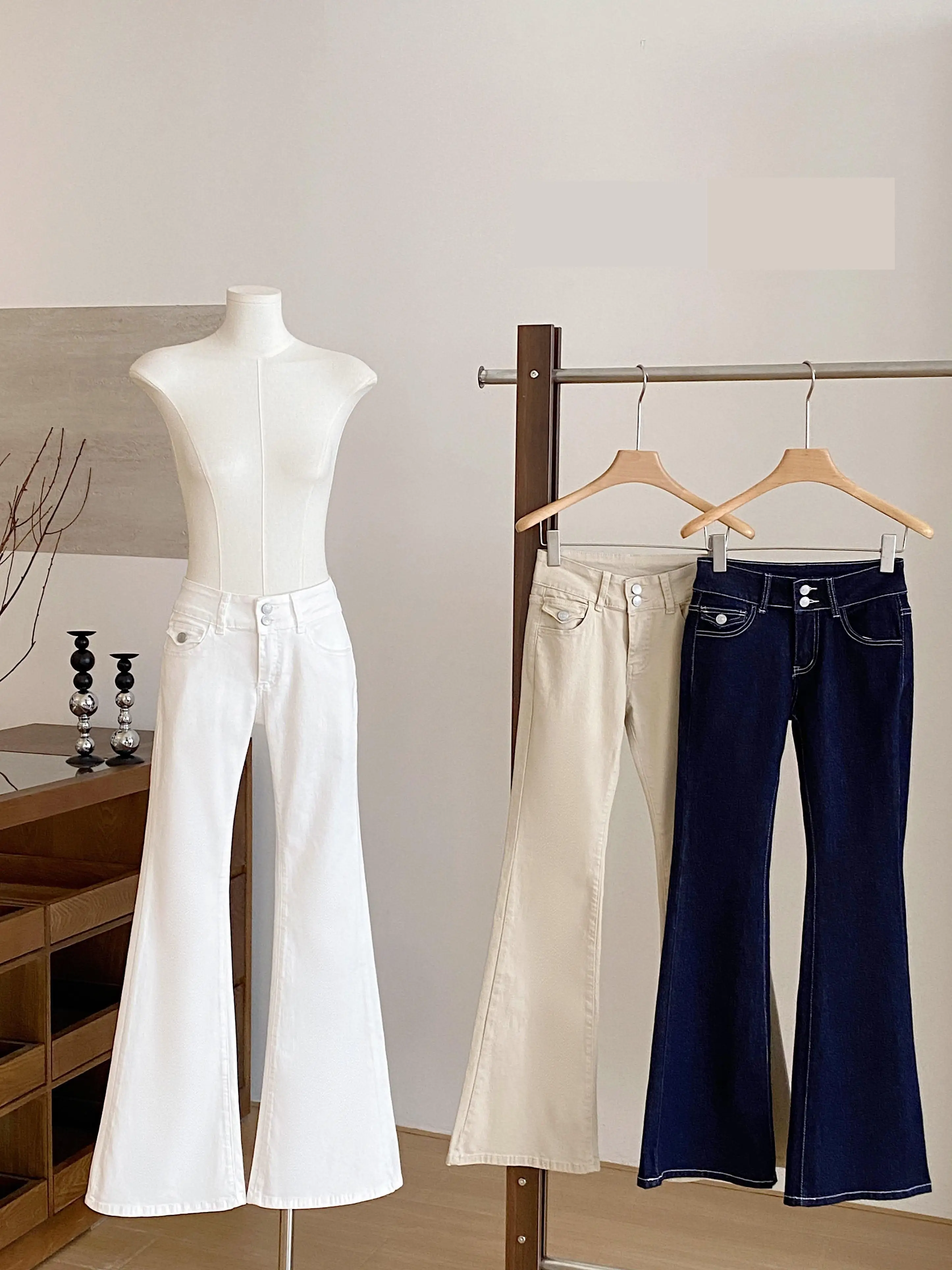 

Женские сексуальные узкие расклешенные джинсы с боковой подкладкой на бедрах, женская уличная одежда, лето-осень, тонкие джинсы полной длины с низкой талией