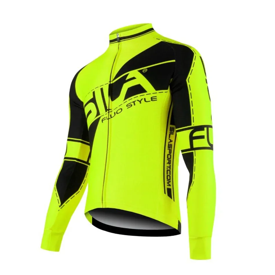 Sila Usa Men's Bike Outdoor Sports Jacket Cashmere Warm Jersey Long Sleeve Winter Jacket Mountain Biking Long Cycling Jersey