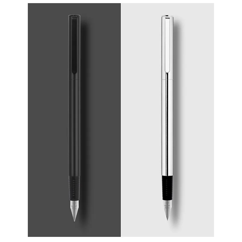 Jinhao 65 Fountain Pen Matte Black All Steel Barrel Extra Fine Nib Ink Pens for Writing Office School Calligraphy A7108