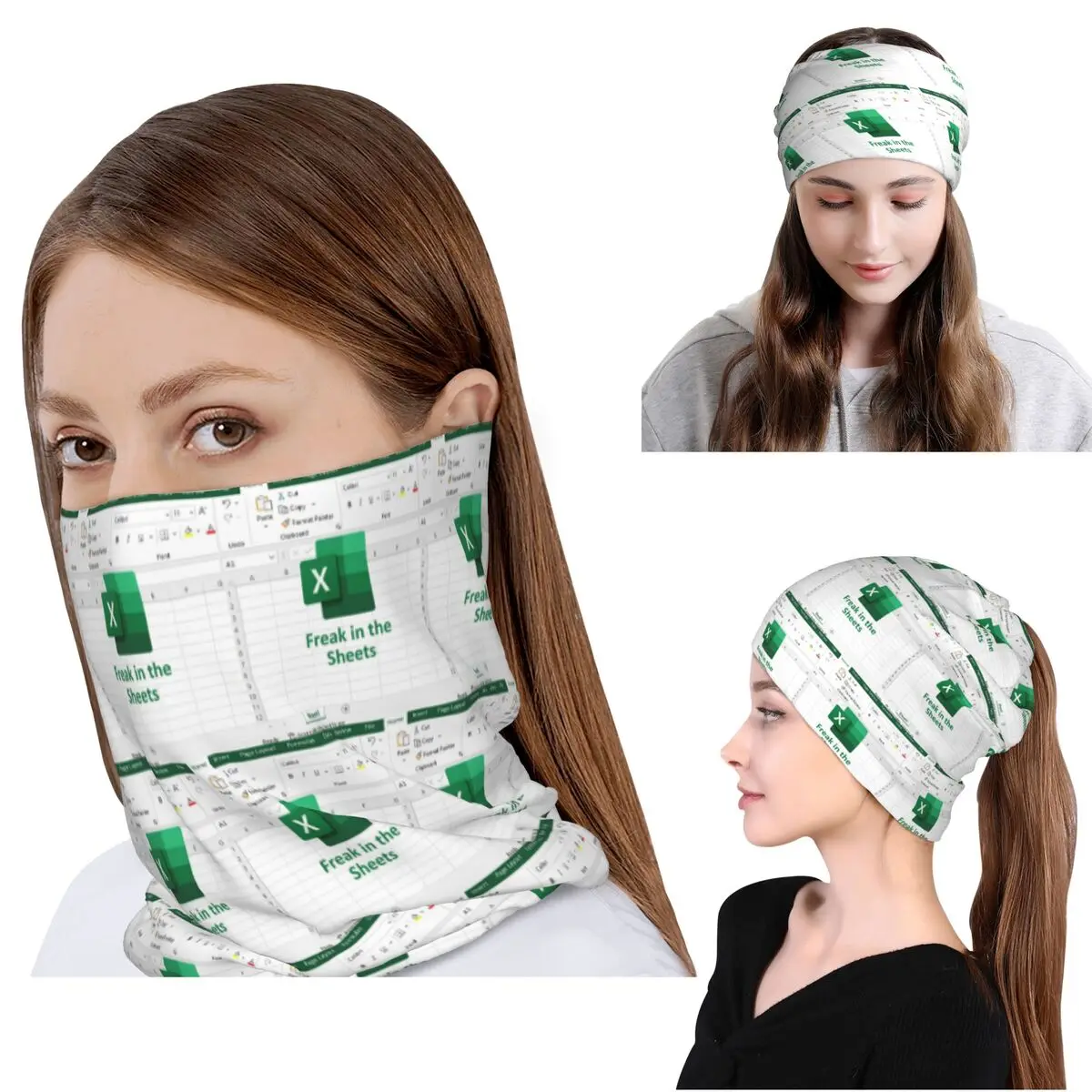 

Freak In The Sheets Excel Spreadsheet Bandana Neck Gaiter Mask Scarf Warm Headwear Beanies Hat Unisex Adult Winter