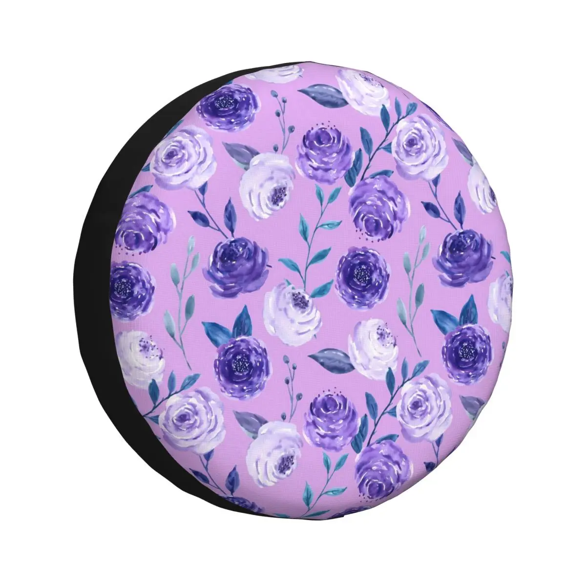 Purple Rose Spare Tire Cover for Mitsubishi Pajero SUV RV Car Wheel Protectors Accessories 14