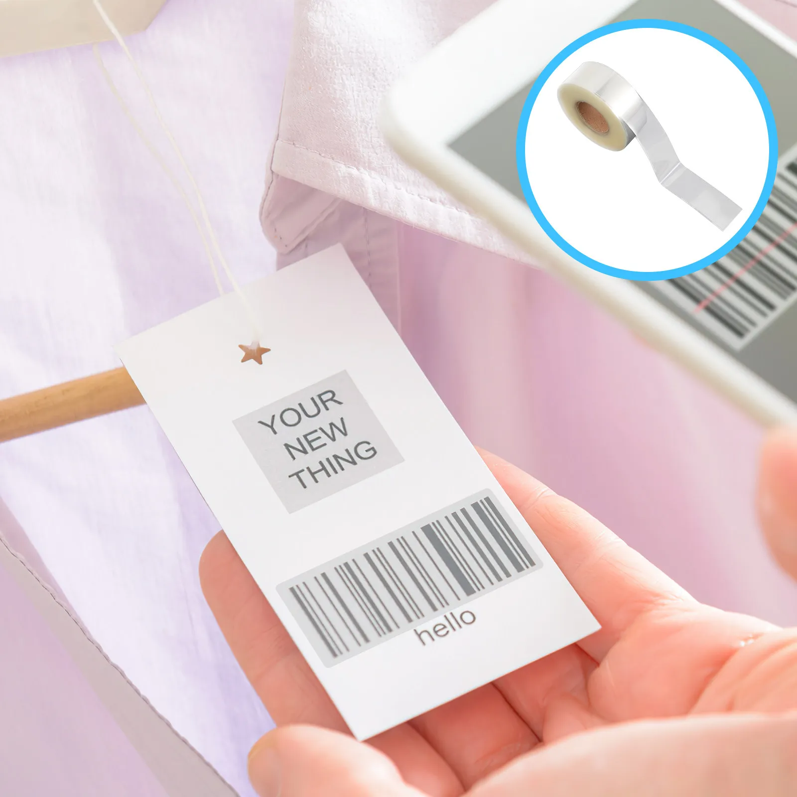 

500Pcs Clear Label Protector Waterproof PVC Stickers for Barcode Number Protection Anti-Curling Stain-Resistant