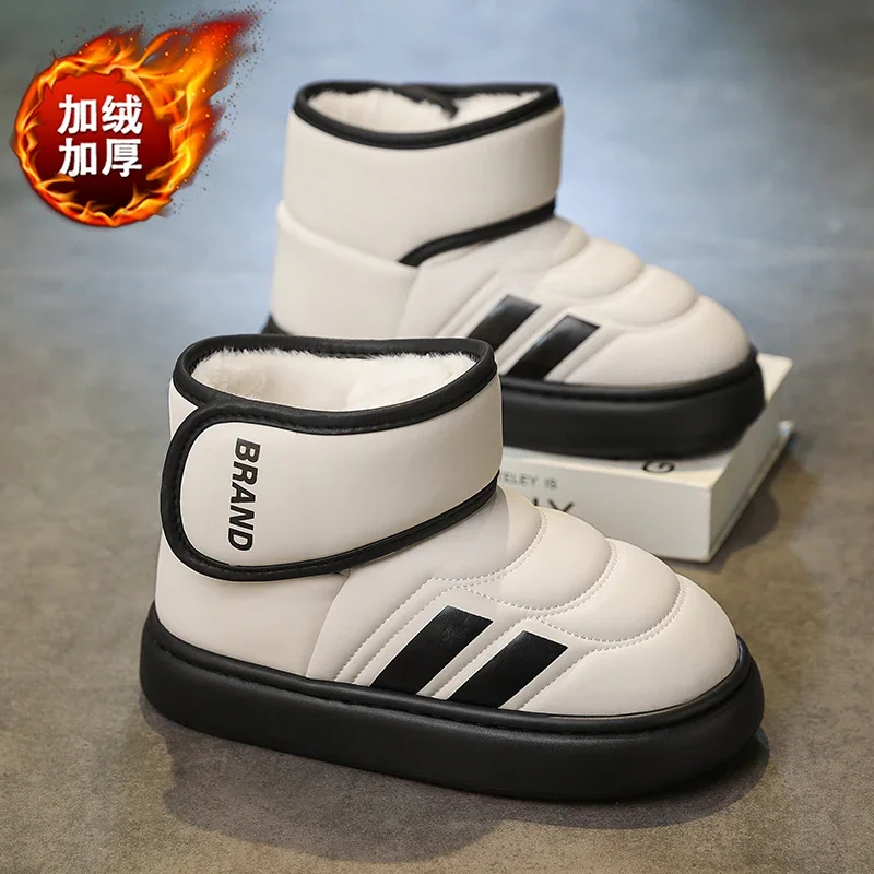 Man Winter Snow Boots Thick Fleece Lined Upper Magic Tape Closure Non Slip Thick Sole Toddler  Outdoor Thermal Boots - view 2
