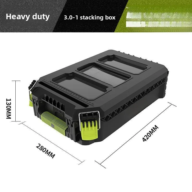 6-layer Stackable Rolling Toolbox, Multi-functional Industrial Hardware Trolley Case, Portable