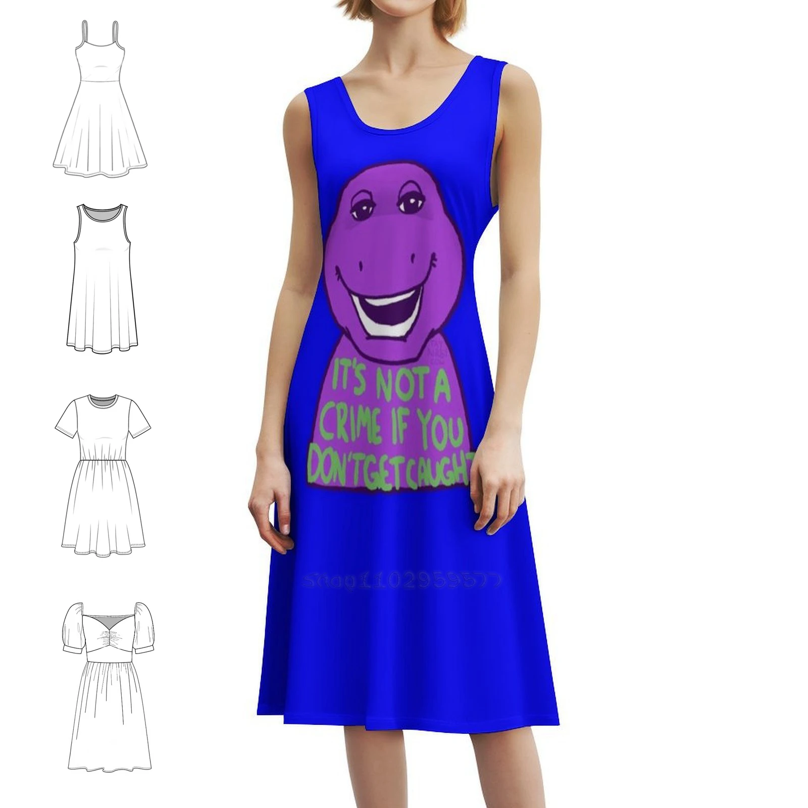 

Its Not A Crime If You Dont Get Caught-Barnbey Korean Style Casual Dress For Women Simple Daily Office Lady Dresses Woman