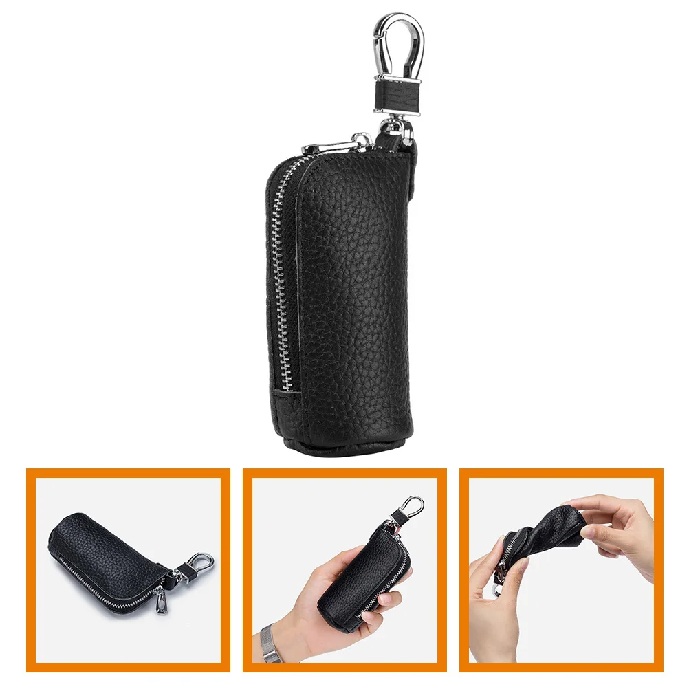 

Robust Key Fob Holder Made of Soft with Strong Hook and Zipper Car Key Protective Case Anti-Loss Design for Men Women