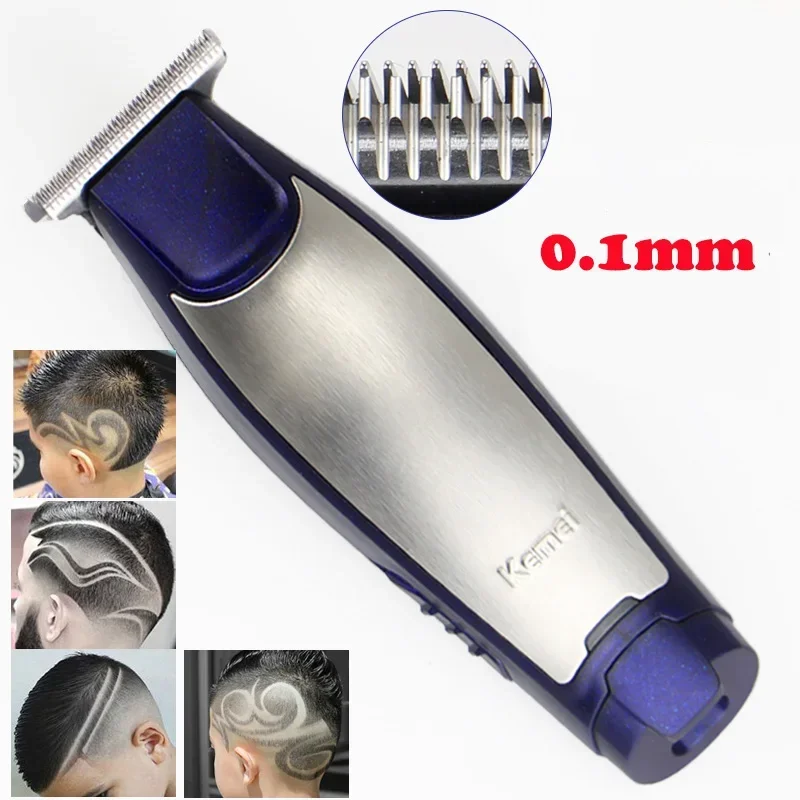 EU Plug Kemei Professional Hair Clipper Rechargeable 0mm Baldheaded Hair Trimmers Barber Haircut Machine with USB Cable KM-5021