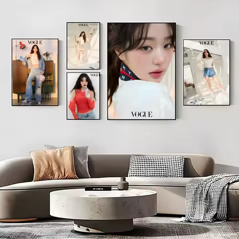 Ive Beauty Wonyoung Poster Sticky Wall Art Printing Waterproof Home Living Bed Room Bar Hallway Aesthetic Decor