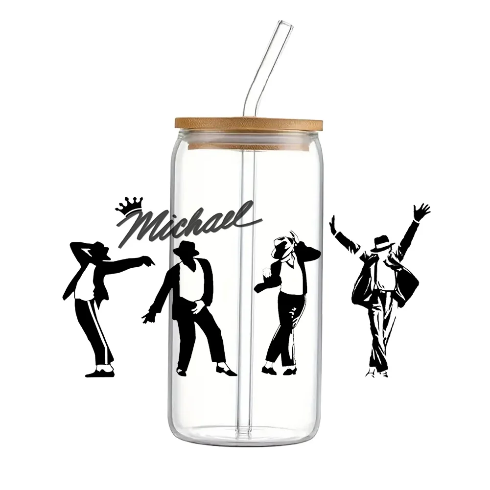 11x24cm Famous Man Singer Mike UV DTF Wraps Sticker DIY For 16oz Glass Cup Waterproof Decals Phone Case Girls Sticker