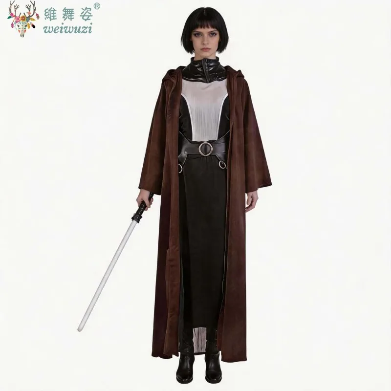 Adult Women Asajj Ventress Cosplay Costume Movie Space Battle Uniform Dress Outfits Halloween Carnival Party Accessories Suit