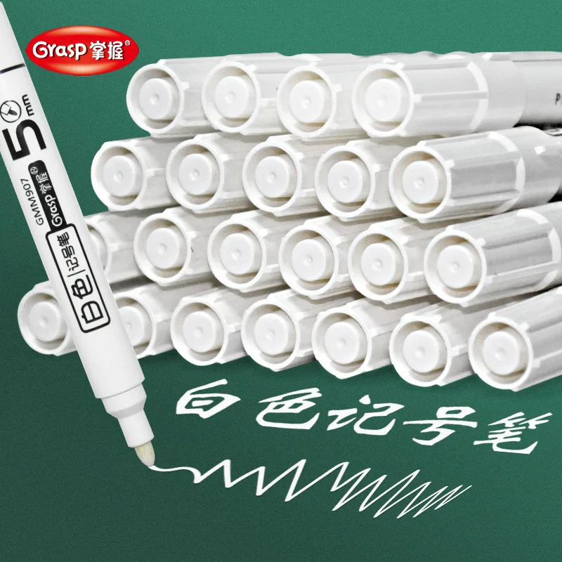 

2/4/6pcs Permanent Oily White Markers Pens Waterproof Tire Painting Graffiti Environmental Gel Pen Notebook Drawing Supplie