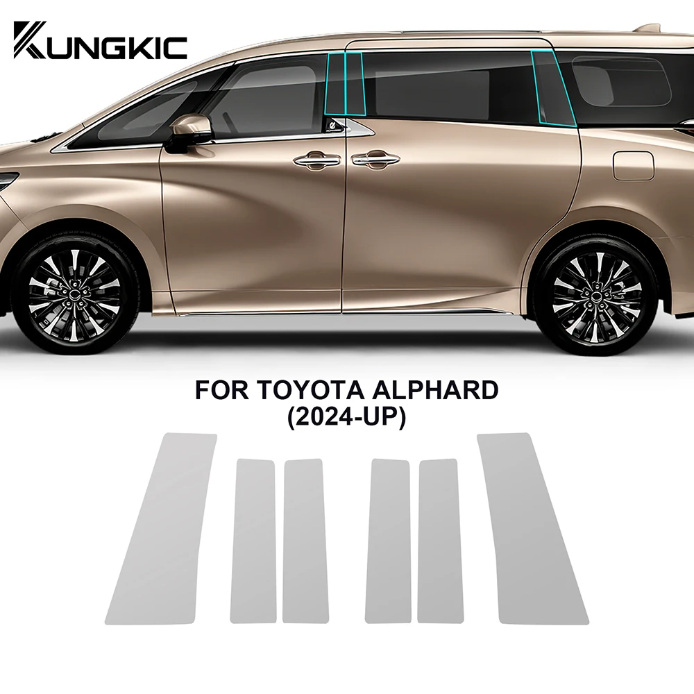 

TPU for Toyota Alphard 2024 Precut Car Headlight Rearview Protection Film A B Pillars Transparent Anti-scratch UV Protective