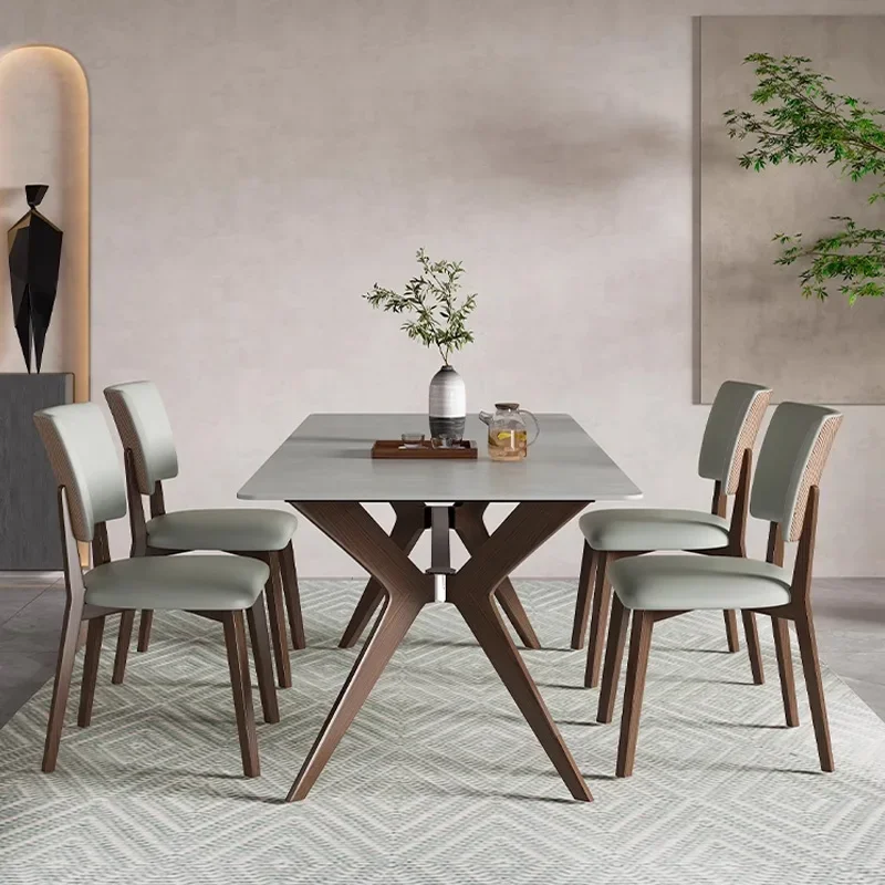 Luxury Onement Dining Table Grey Modern Living Room Minimalist Dining Tables Fashion Center Mesa Comedor Kitchens Furnitures