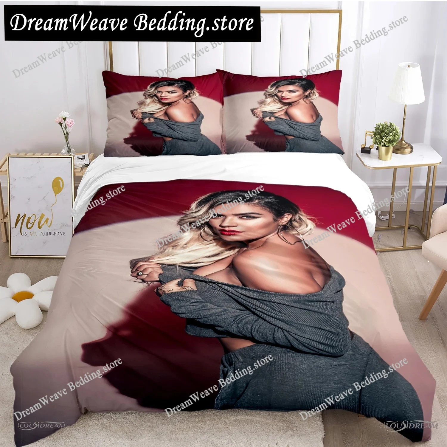 

Sexy Karol G Singer All Season Duvet Cover Comforter Bedding Set Soft Quilt Cover and Pillowcases Teens SingleDoubleQueenKing