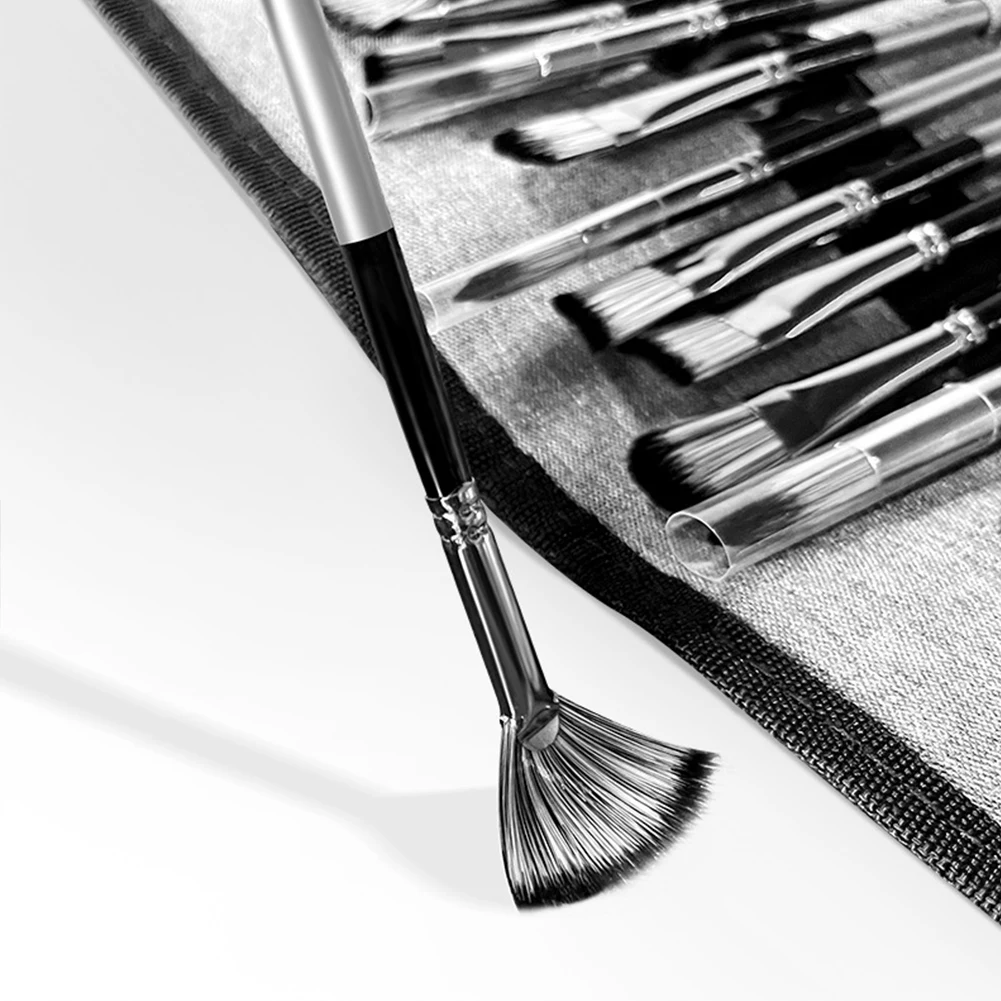 24-delige nylon borstelset kunstenaar penselen met schraper gouache aquarelborstels verschillende vorm houten handvat voor schilderen