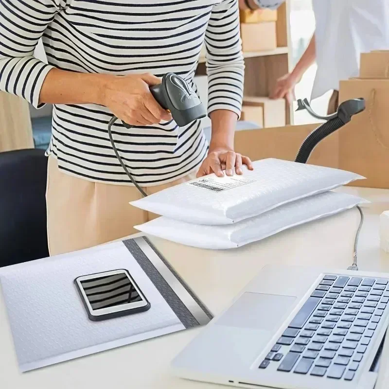 Bolsa de sobres de burbujas de plástico, adhesivo de espuma impermeable, bolsa de embalaje autosellada, organizador de almacenamiento de sobres de