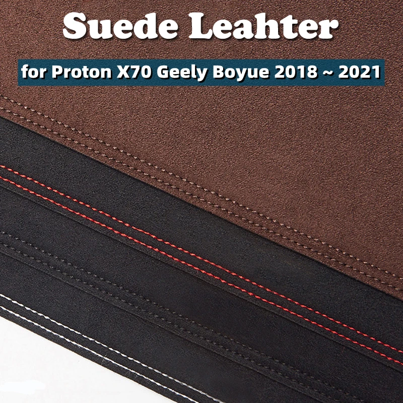 

Car Accessories Suede Leather Dashmat Dash Mat Pad Dashboard Covers Sun Shade for Proton X70 for Geely Boyue 2018 2019 2020 2021