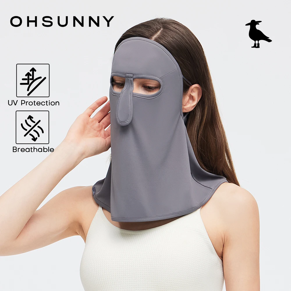 

OhSunny Full Face Cover Sun Protection UV Mask for Sensitive Skin Moisture-wicking Breathable Summer Outdoor Neck Gaiter UPF50+