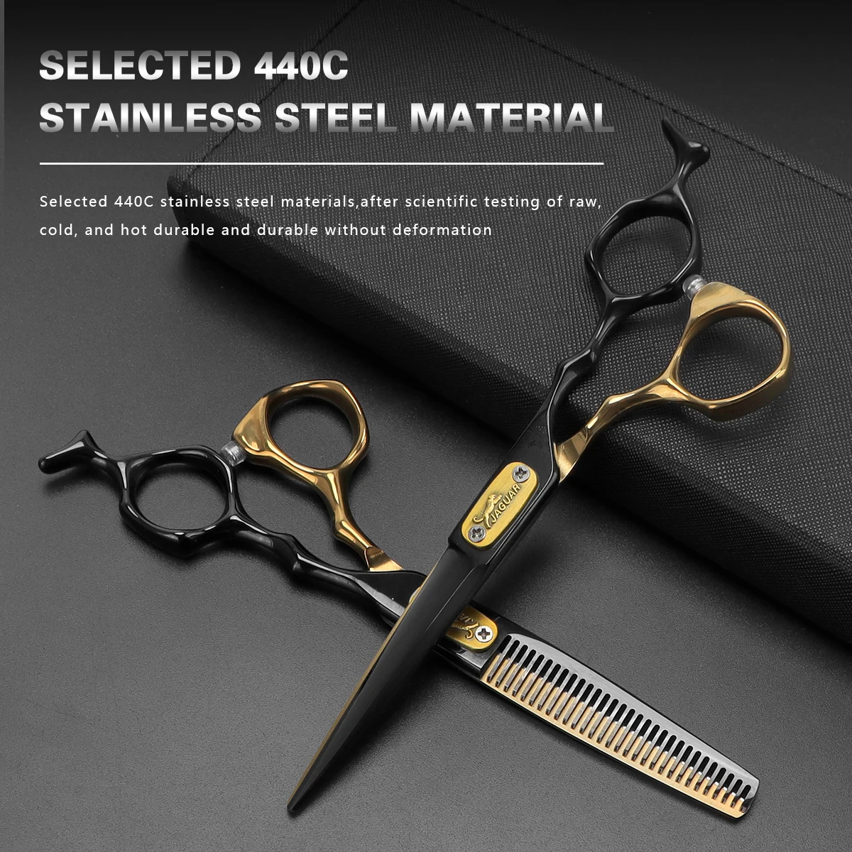 

Professional Hair Cutting Scissors Home Hair Cutting Barber/Salon Thinning Shears Stainless Steel Hairdressing Black