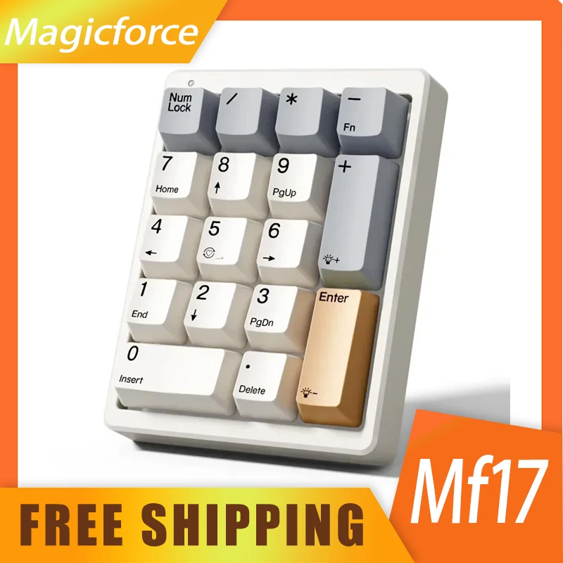 

Magicforce Mf17 Mechanical Numeric Keyboard Rgb Hot-Swap 17 Keys Keypad Pbt Type C Wired Keyboard Kit For Mac Gamer Office