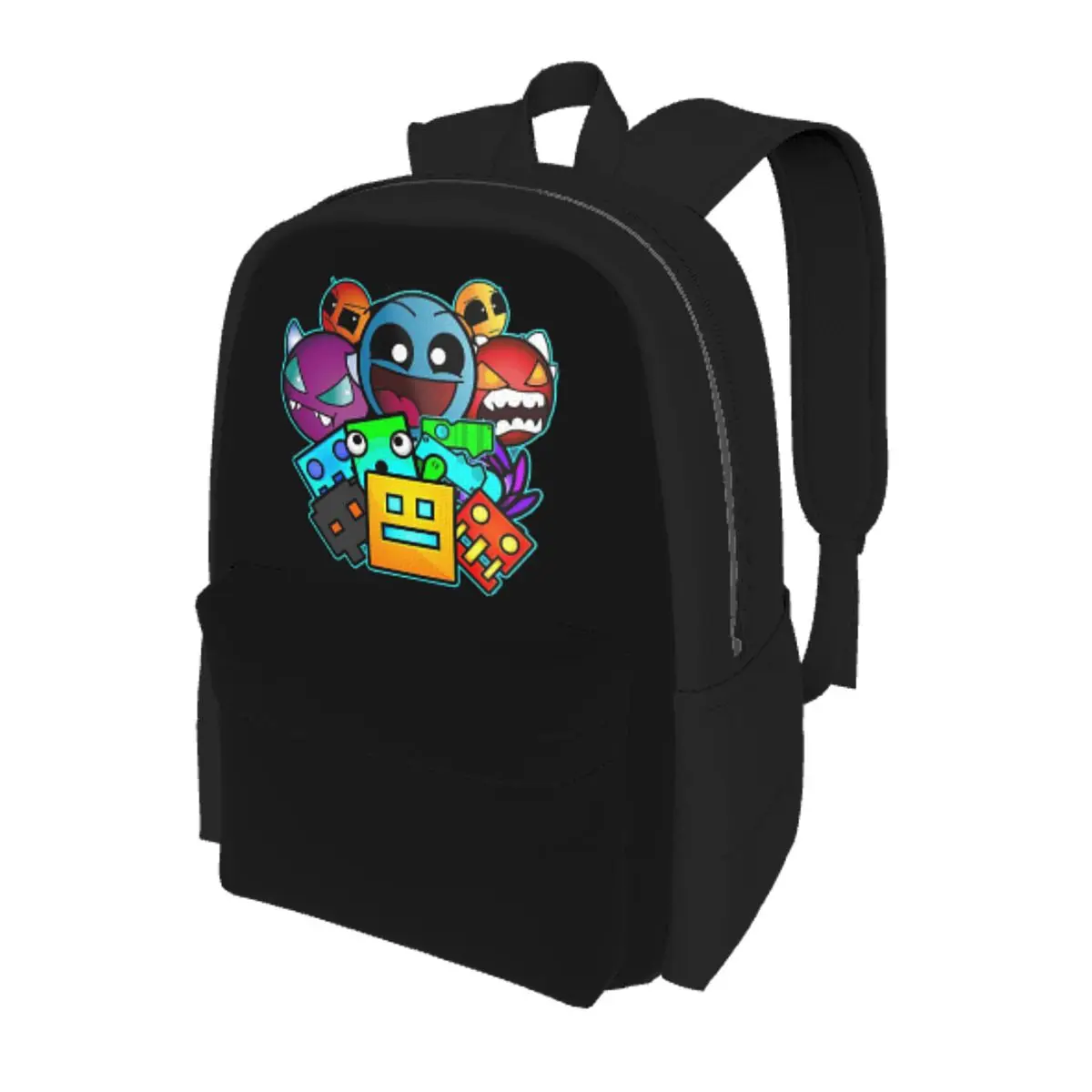 

Geometry Dash Game Music Cute Geometric Student Backpack School Bag Hiking Travel Daypack for Men Women Bookbag Shoulder Bags