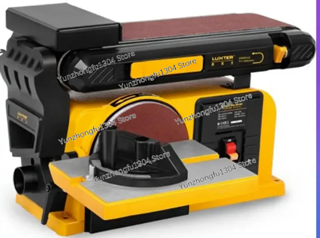 Belt Sander Disc 4X6 Inch Disc Bench Sanding Adjustable Table Abrasive Belt Sanding Combination for Word Working 550W/650W/750W