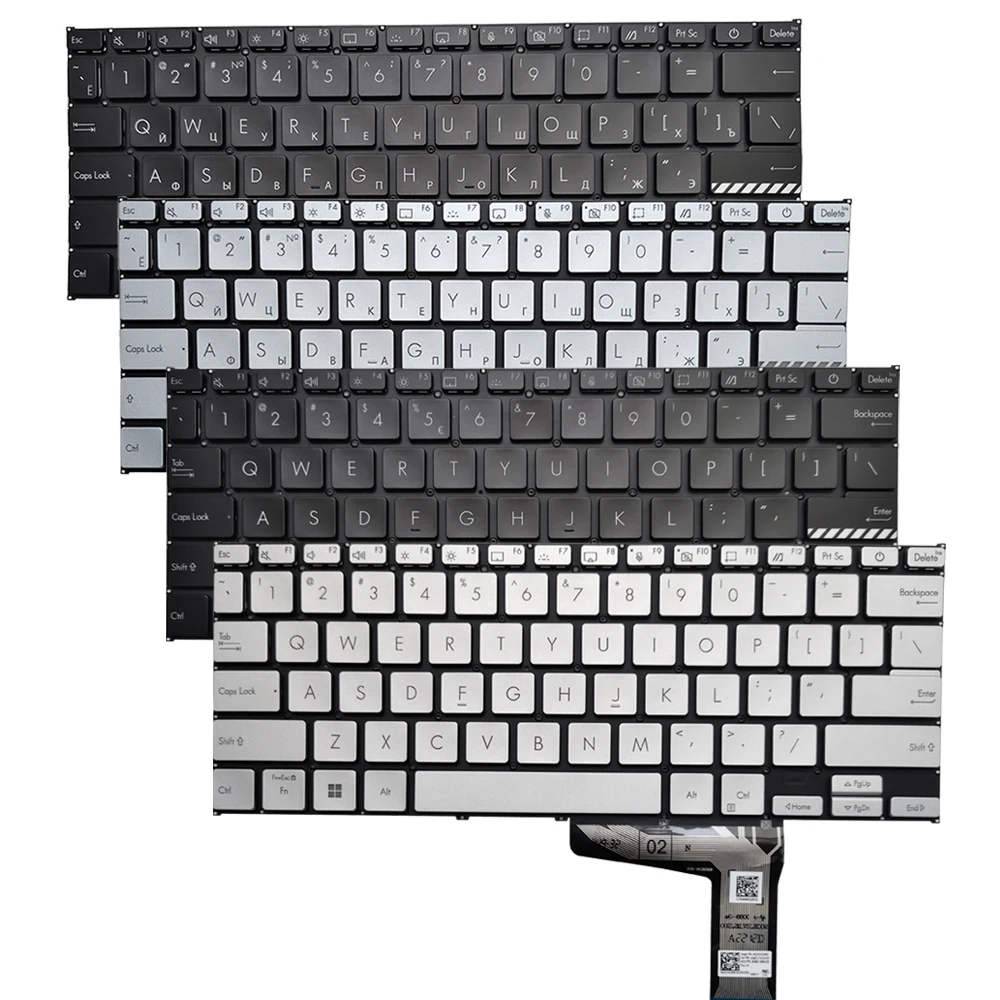 NEW For ASUS Vivobook X1402 X1403 X1402Z X1402ZA X1403Z X1403ZA Russian/US Keyboard Backlit  0KNB0- 1607ND00