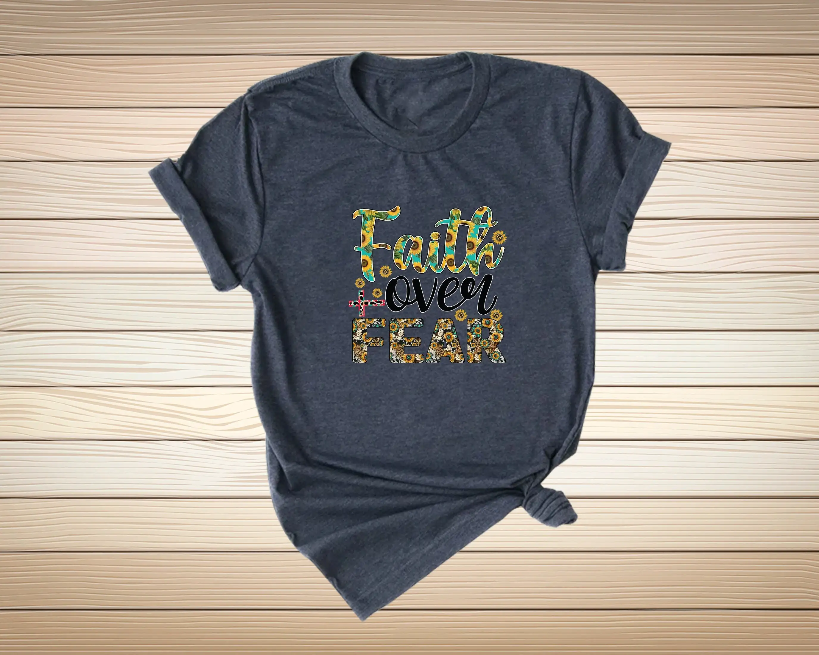 Faith Over Fear T Shirt Isaiah Christian Apparel Religious For Jesus