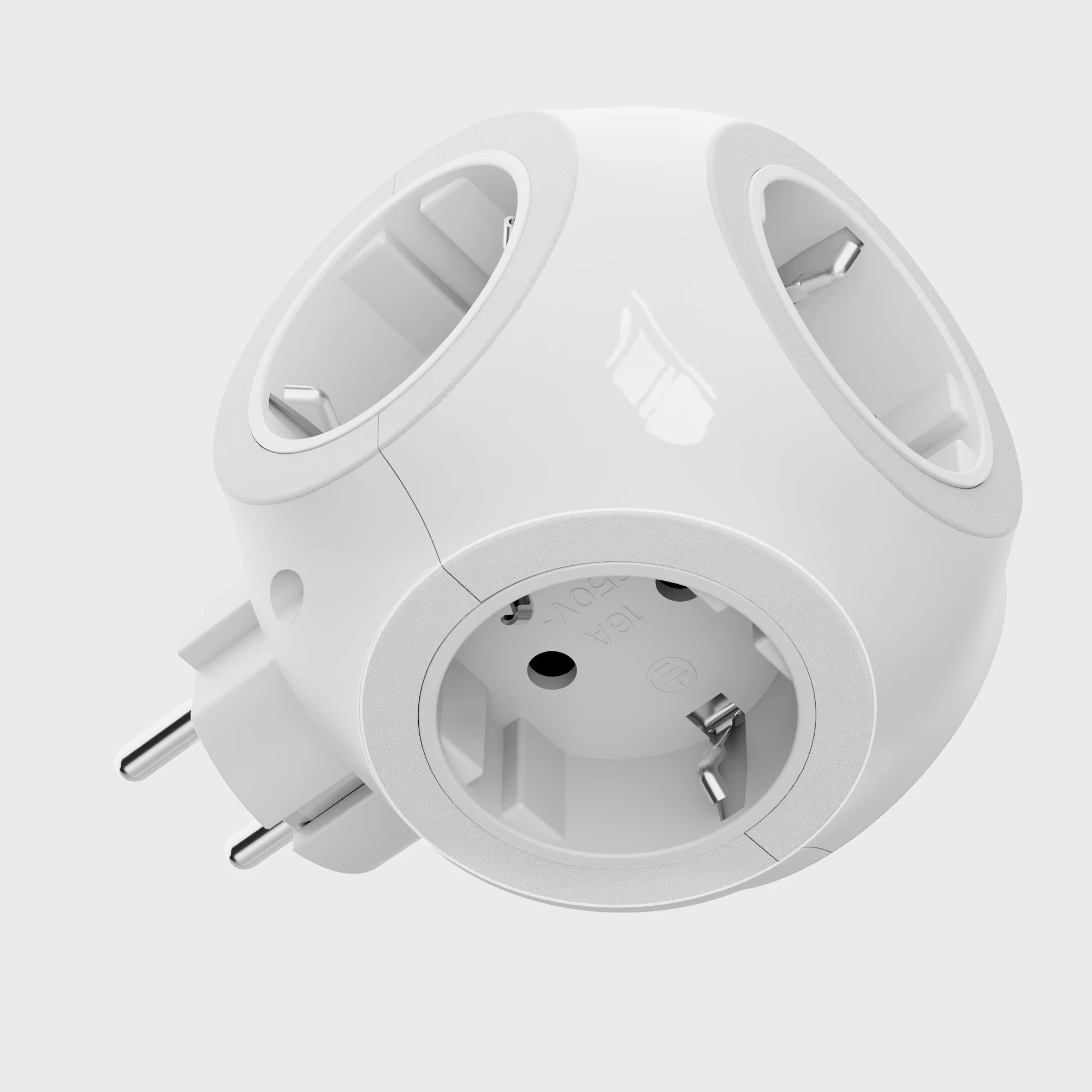 5-in-1 EU-stekkerdoos 5 AC 4000W Multitap Europese standaard stekker elektrische wandcontactdoos netwerkfilter voor slaapkamer, keuken etc.