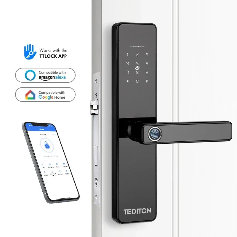 

Electronic Passcode Smart Door Lock Wifi Fingerprint Intelligent Smart Lock Outdoor Gate Remote Control Smart Door Lock With Key