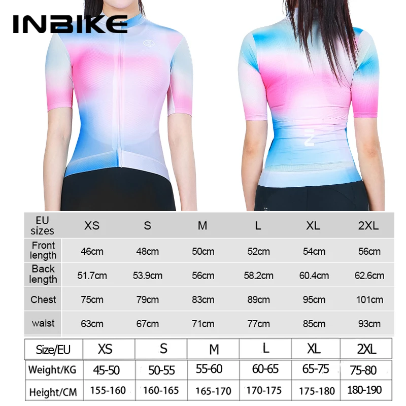 INBIKE 2024 Cycling Jersey Short Sleeve Summer Women\'s Bike Top Clothing Mountain Road Riding Tops Bicycle Jersey with Pockets