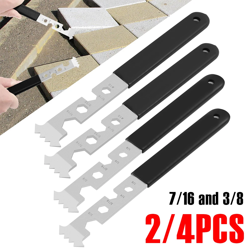 

2/4Pcs Paver Removal Tool 65 Manganese Steel Rustproof Paver Removal Tool with Hex Wrench for Garden Lawn Patio Brick Block