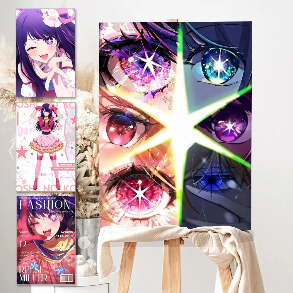 ملصق HD أنيمي موضوع ساخن المغني/OST/فيلم مقاوم للماء عصا ذاتية ديكور المنزل أنيمي O-Oshi No Ko Hoshino Ai #2