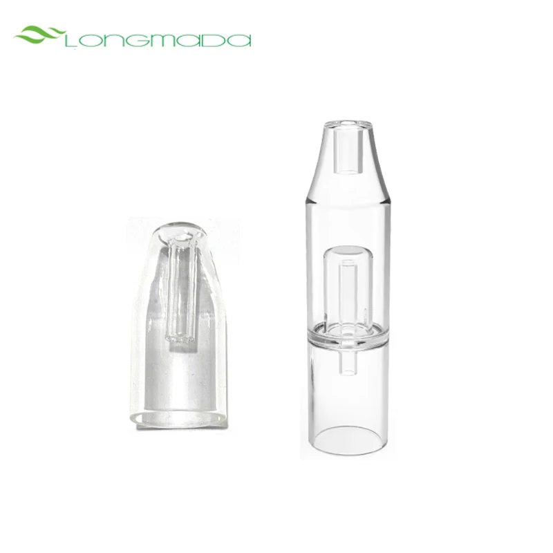 

Longmada Crystal 1 и 2 стеклянные детали диаметром 18 мм, сменный аксессуар для распылителей воска и трав, мундштук со стеклянной насадкой