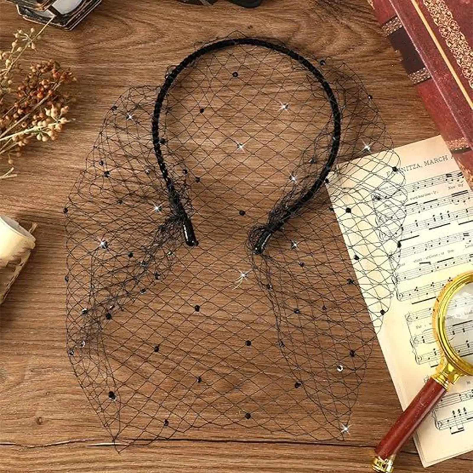 Wedding Party Dress Veil Headbands Hair Accessories Hair Jewelry Party Stage Headgear Headdress Elegant Veil Hairband - Image 3