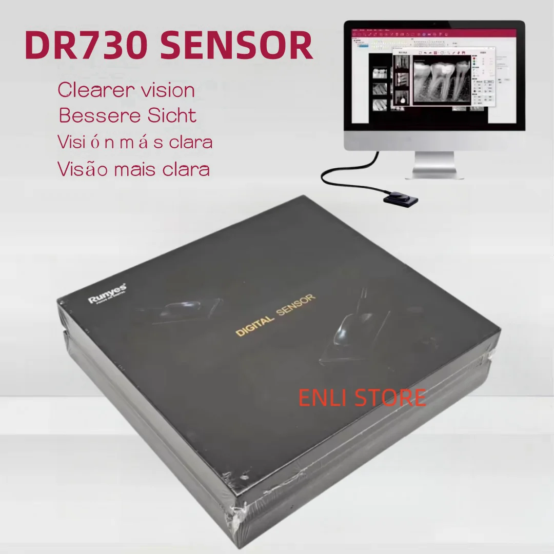 Runyes DR730 Sensor Digital de imagen intraoral Sensor de rayos X Digital Dental CMOS APS sistema de escáner de imágenes Win7/8/10 compatible